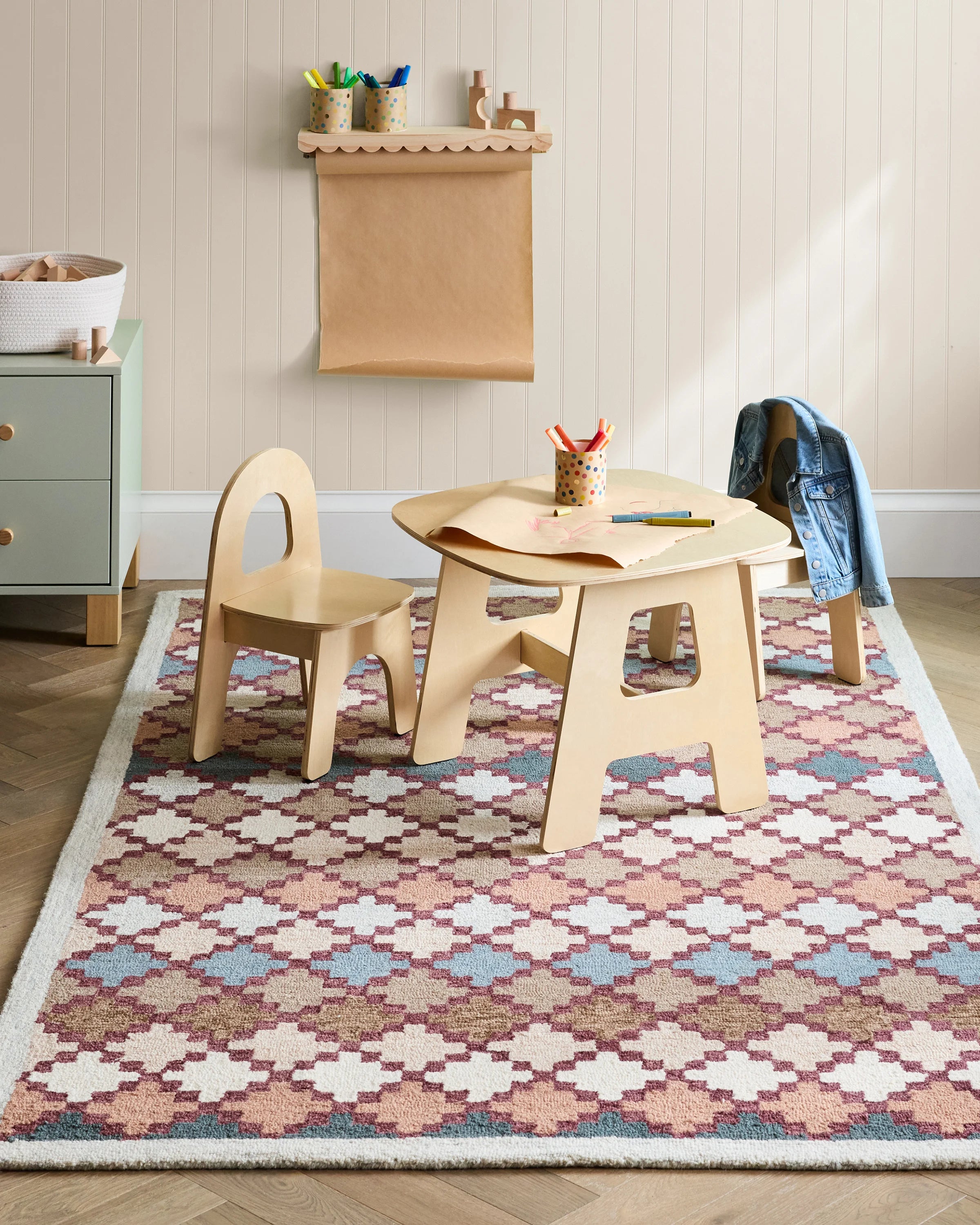 Leah Hand-Tufted Wool Rug - 5' x 8' / Multi Secondary image