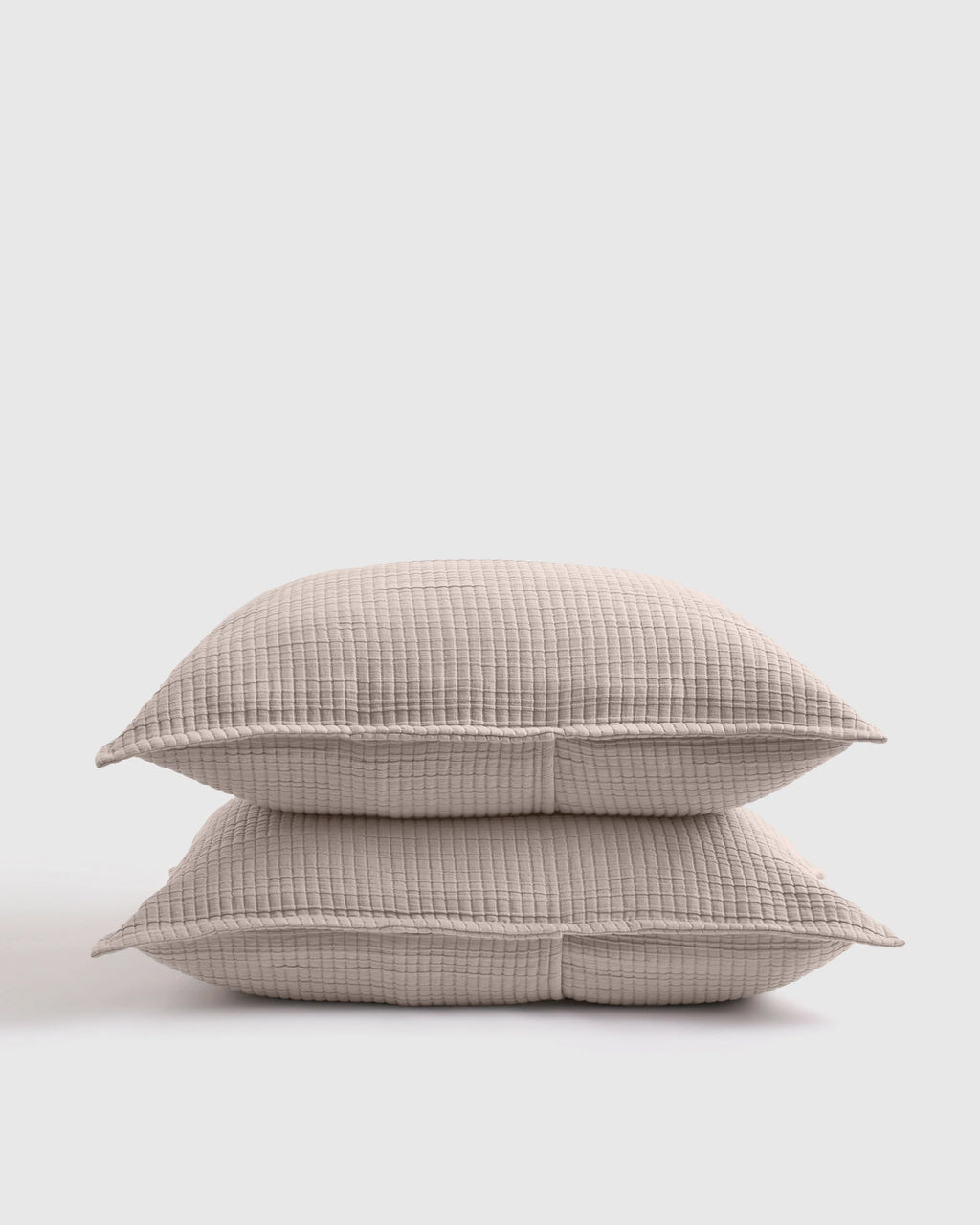 Organic Ribbed Cotton Shams - Standard / Toffee