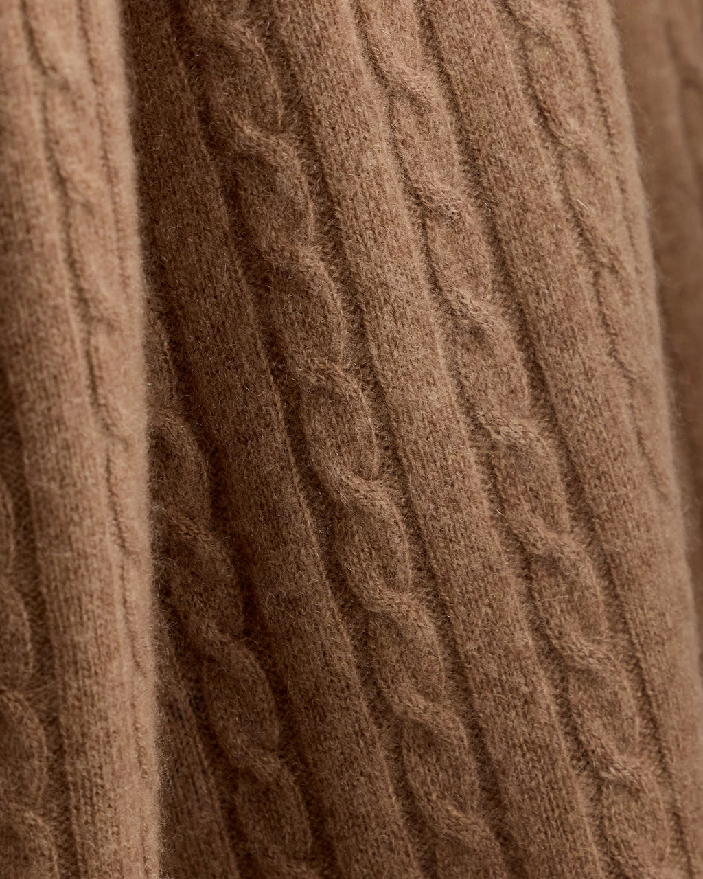 Cable Knit Cashmere Throw - 50x70 / Limoncello