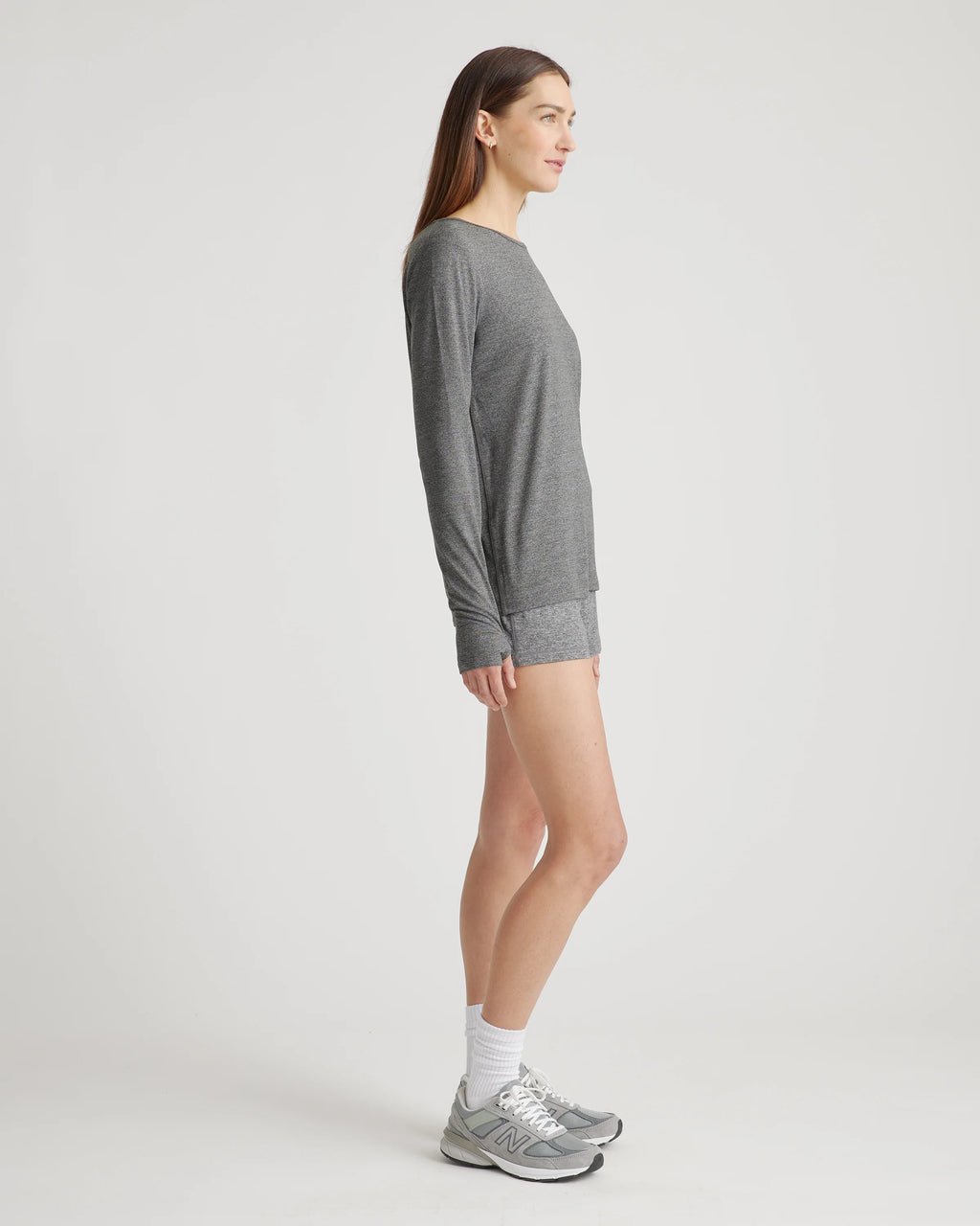Flowknit Breeze Long Sleeve Top - XS / Heather Deep Navy