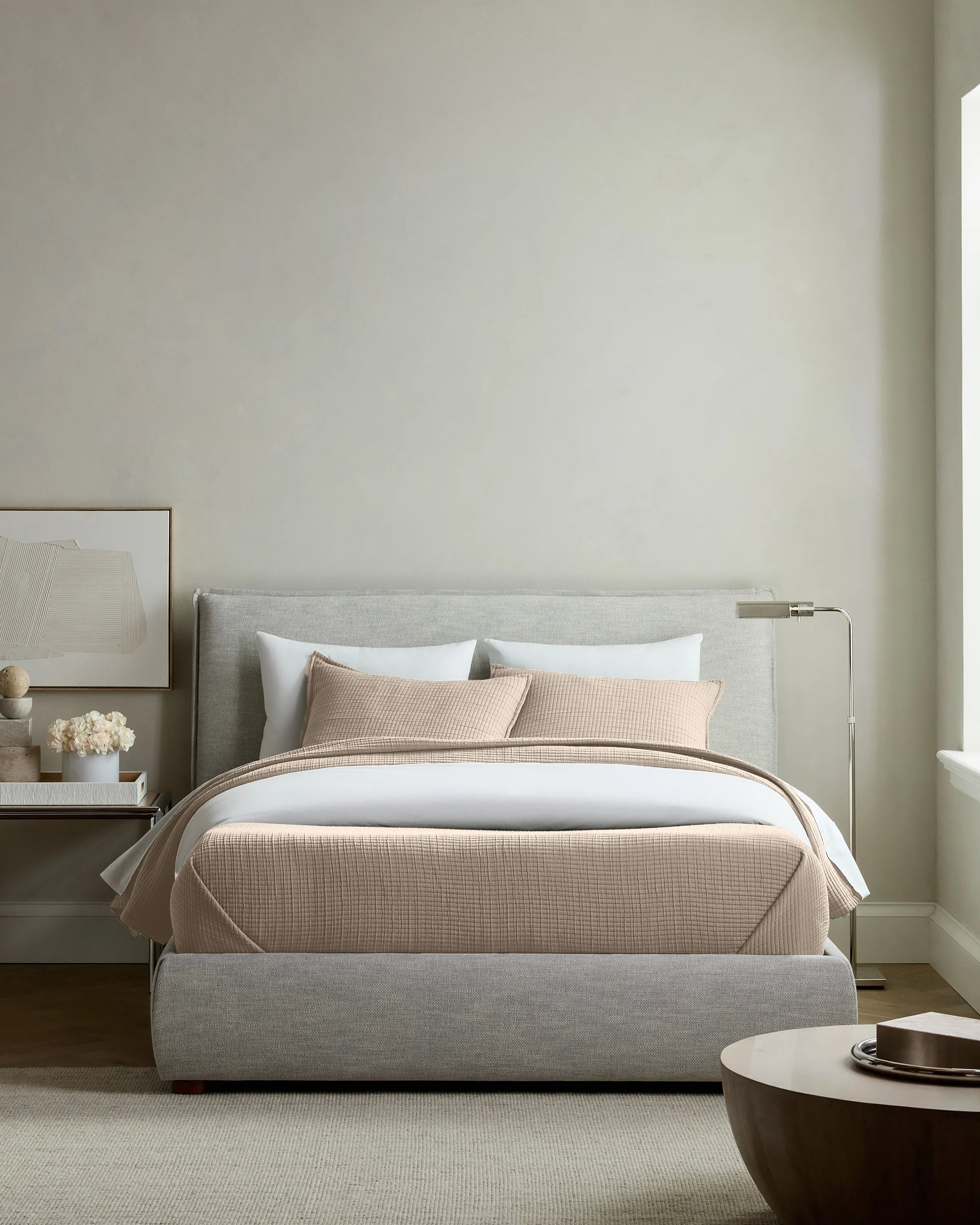 Organic Ribbed Cotton Coverlet Set - Twin / Toffee Secondary image
