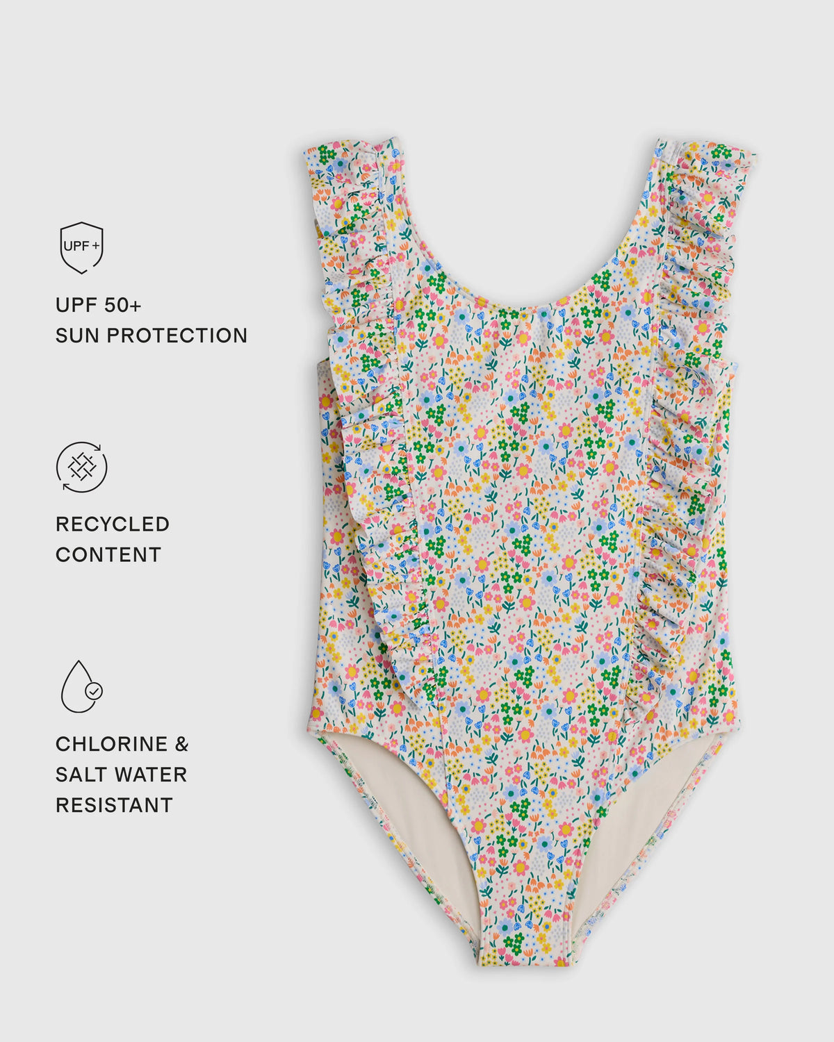 Ruffle One Piece Swimsuit - 6 / Soft Ditsy Floral