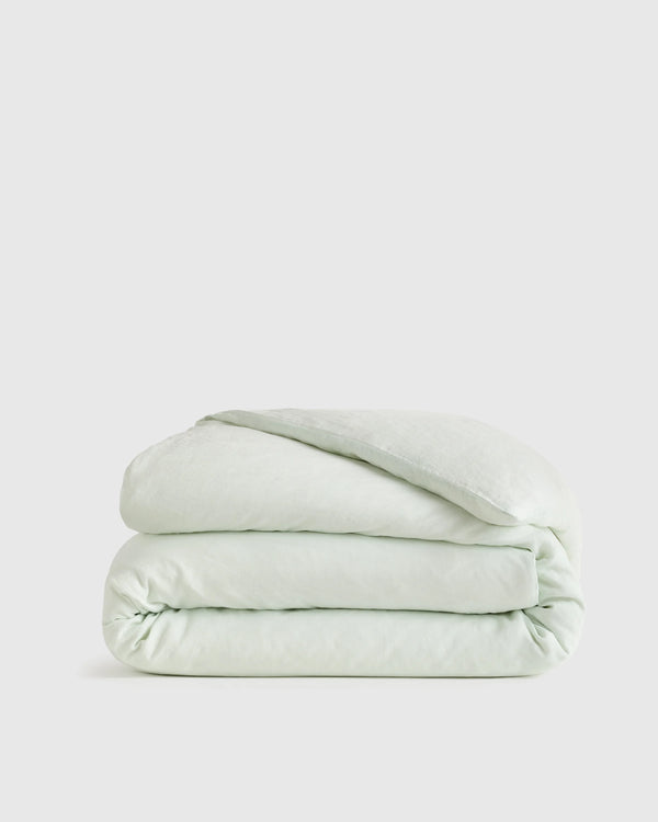 European Linen Duvet Cover - Twin / Peach
