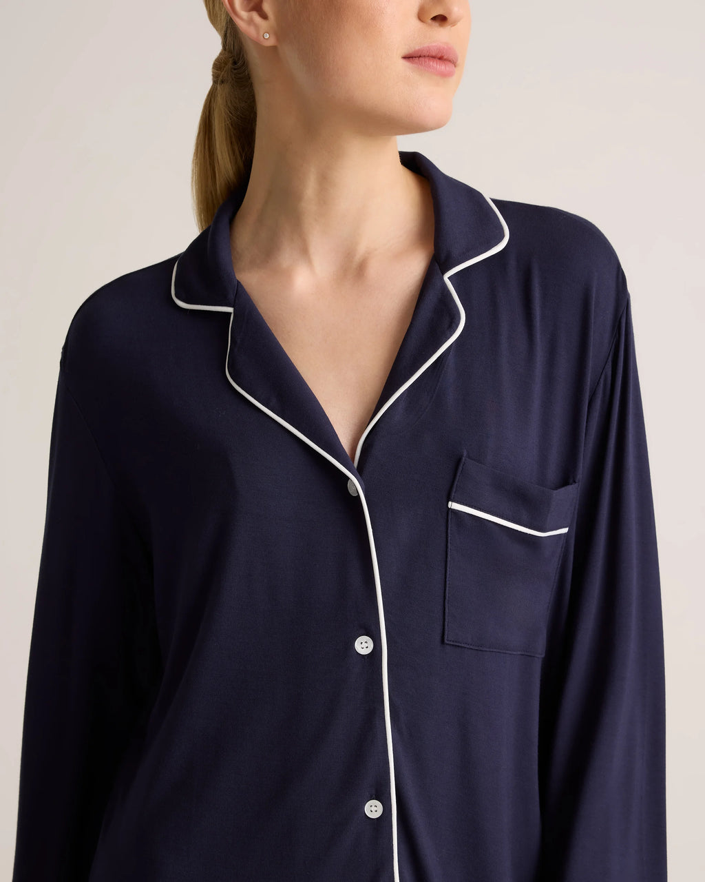 Bamboo Jersey Sleep Shirt - XS / Rhubarb