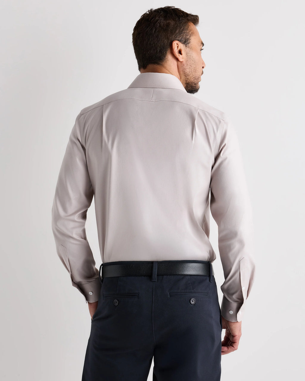Organic Cotton Oxford Non-Iron Dress Shirt - S / Bold Black