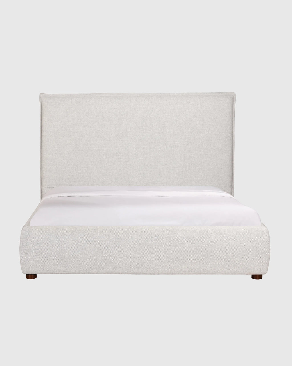 Tailored Edge Bed in Performance Linen - Queen / Light Grey