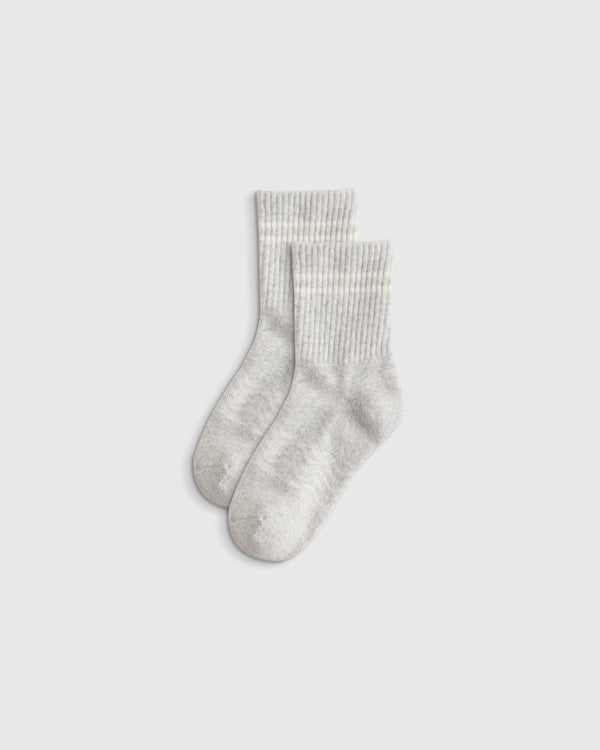 Kids Organic Cotton Quarter Crew Socks 8-Pack - S / White