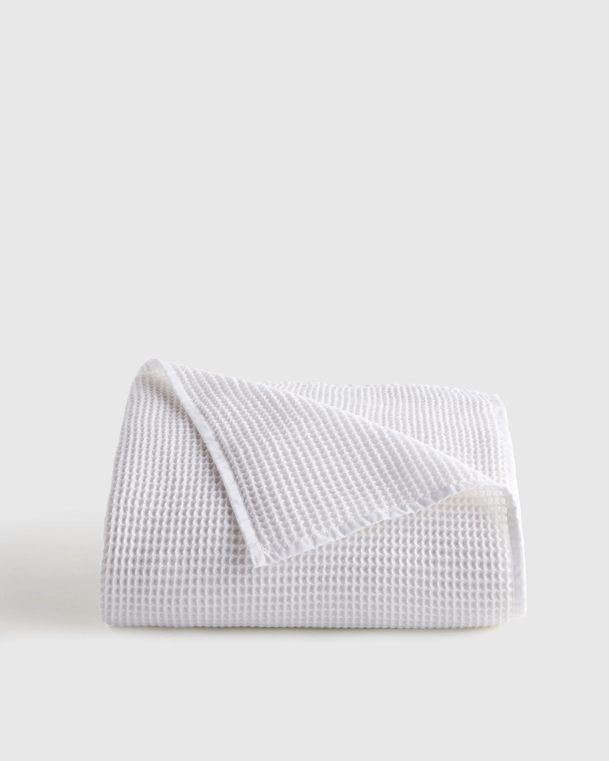 Organic Waffle Bed Blanket - Twin / White Main image