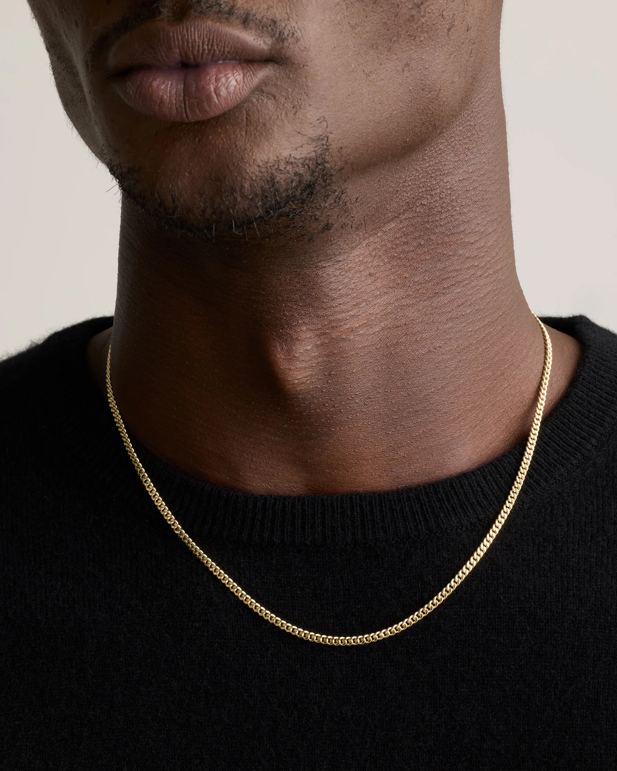 Cuban Curb Chain Necklace - 20" / Gold Vermeil Secondary image