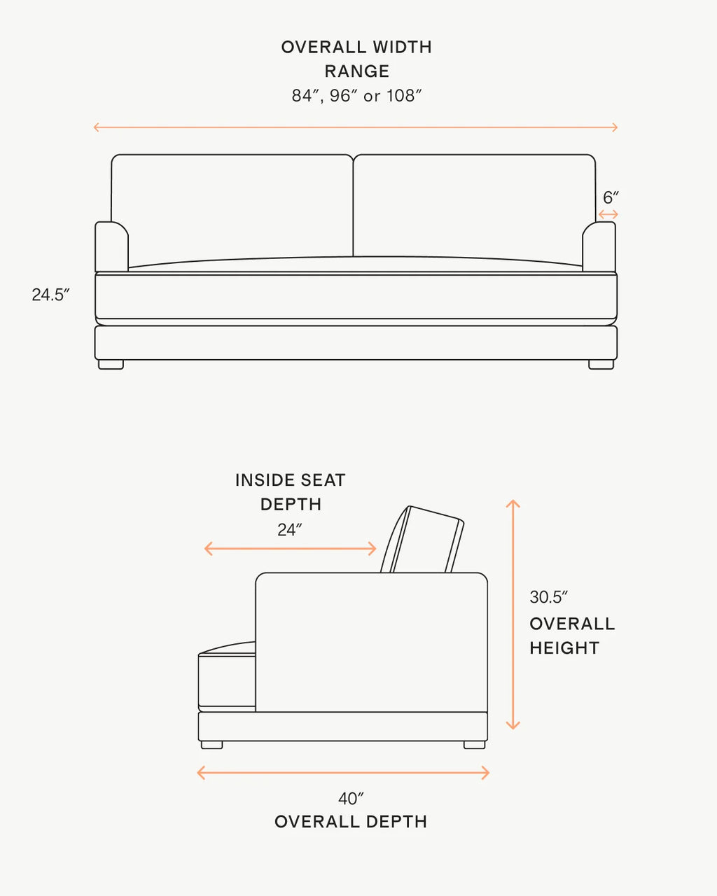 Sierra Curved Arm Sofa in Performance Boucle - 7ft / Linen
