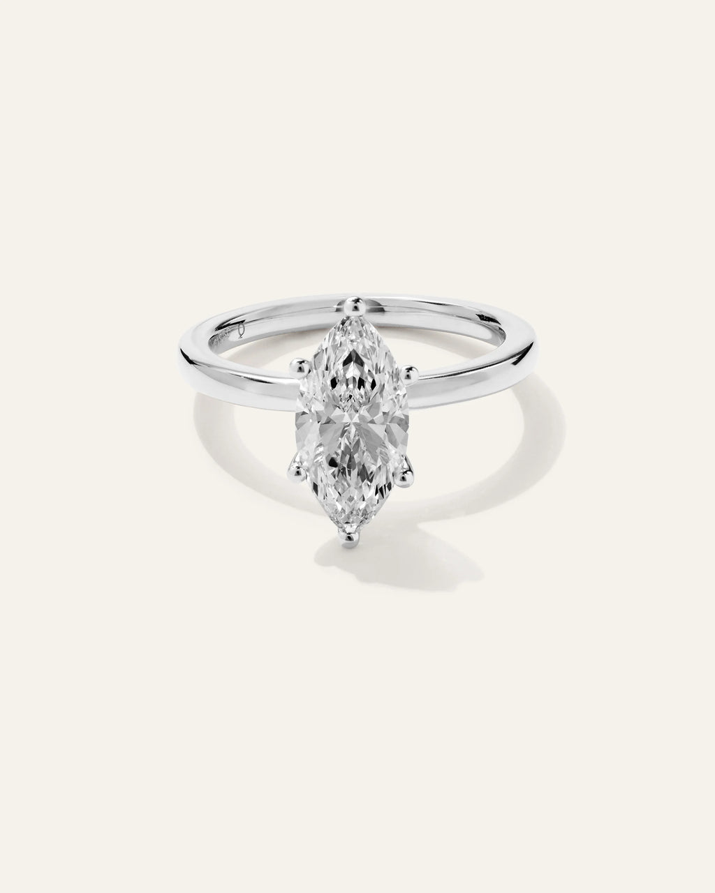 Lab Grown Diamond Marquise Comfort Fit Engagement Ring - 2ct - 4 / Yellow Gold