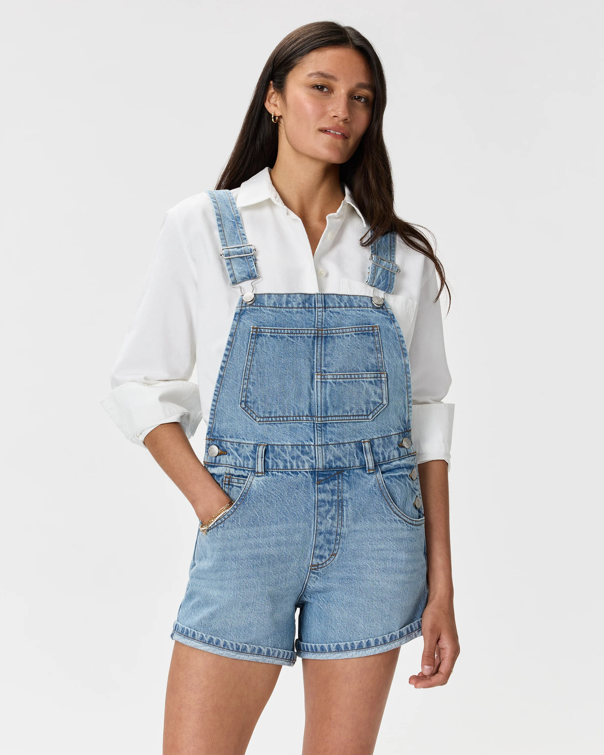 100% Organic Denim Shortalls - XS / Mascara Black