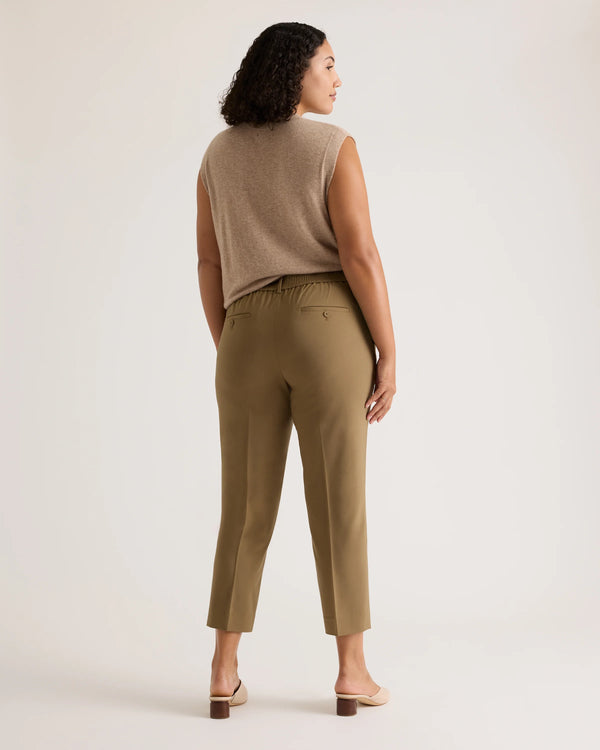 Italian Wool Slim Leg Ankle Pants - 0 / Grey Melange