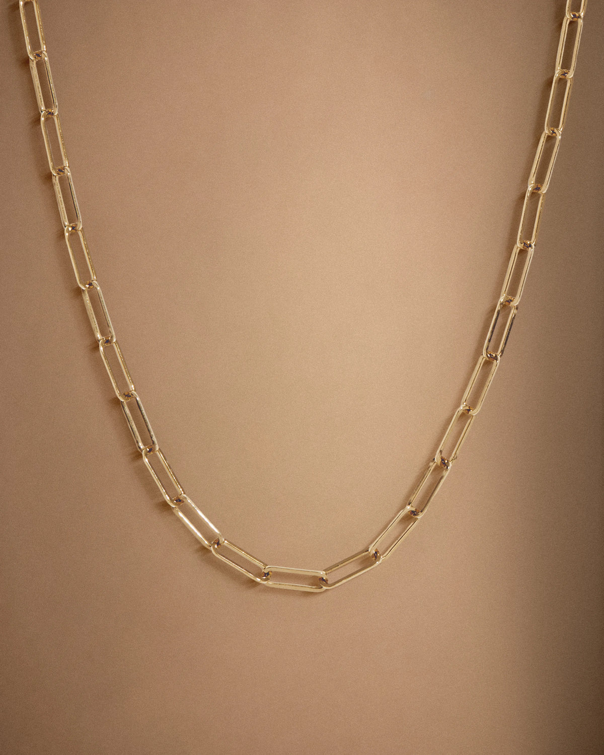 14K Gold Paperclip Chain Necklace - 2.7mm - 16" / Yellow Gold Main image