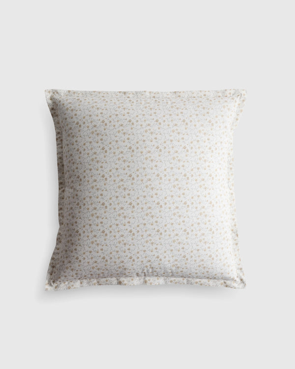 Organic Crisp Percale Floral Euro Sham - Euro / Toffee Florette