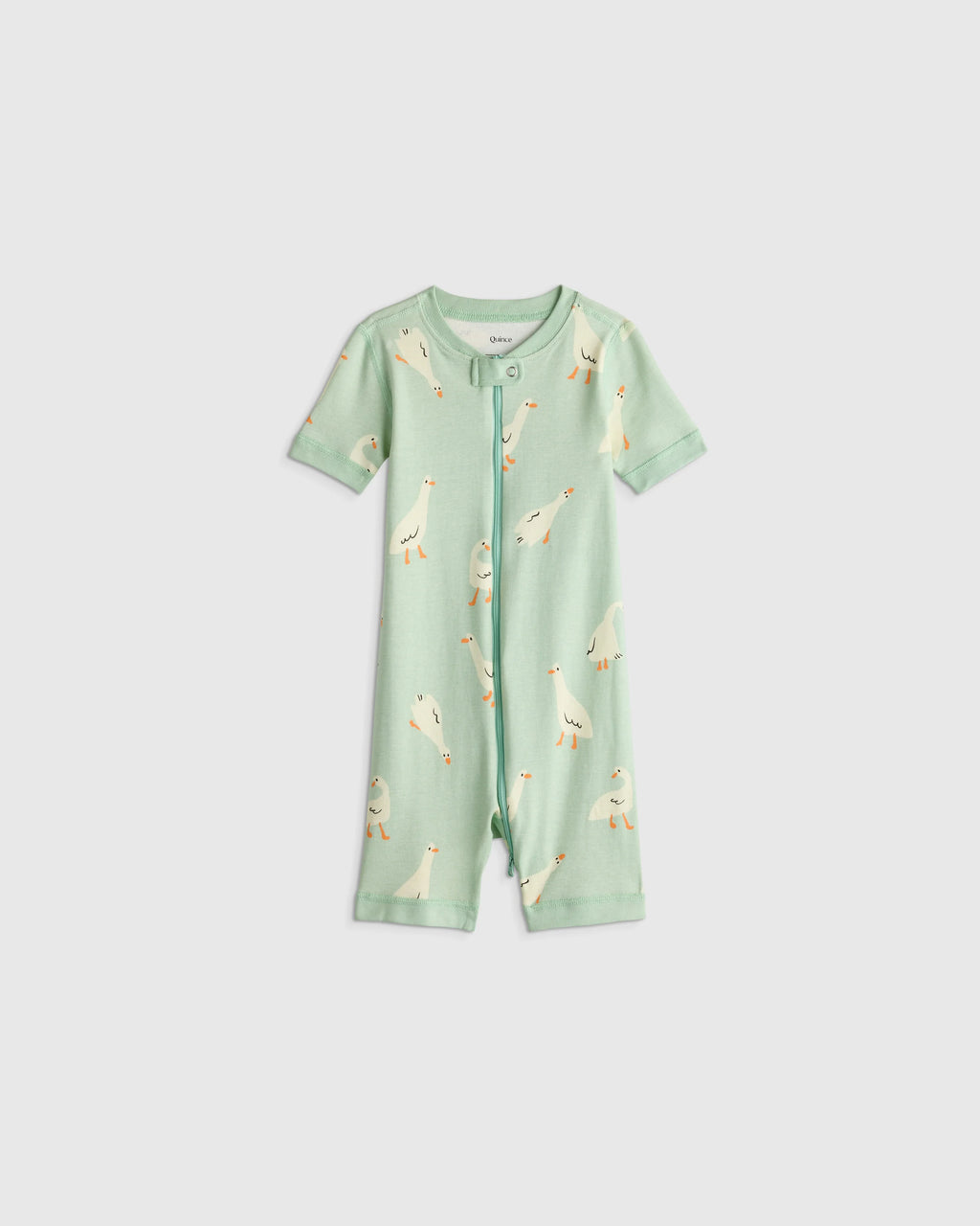 100% Organic Cotton Shortie Onesie Pajama - 2T / Navy Stripe