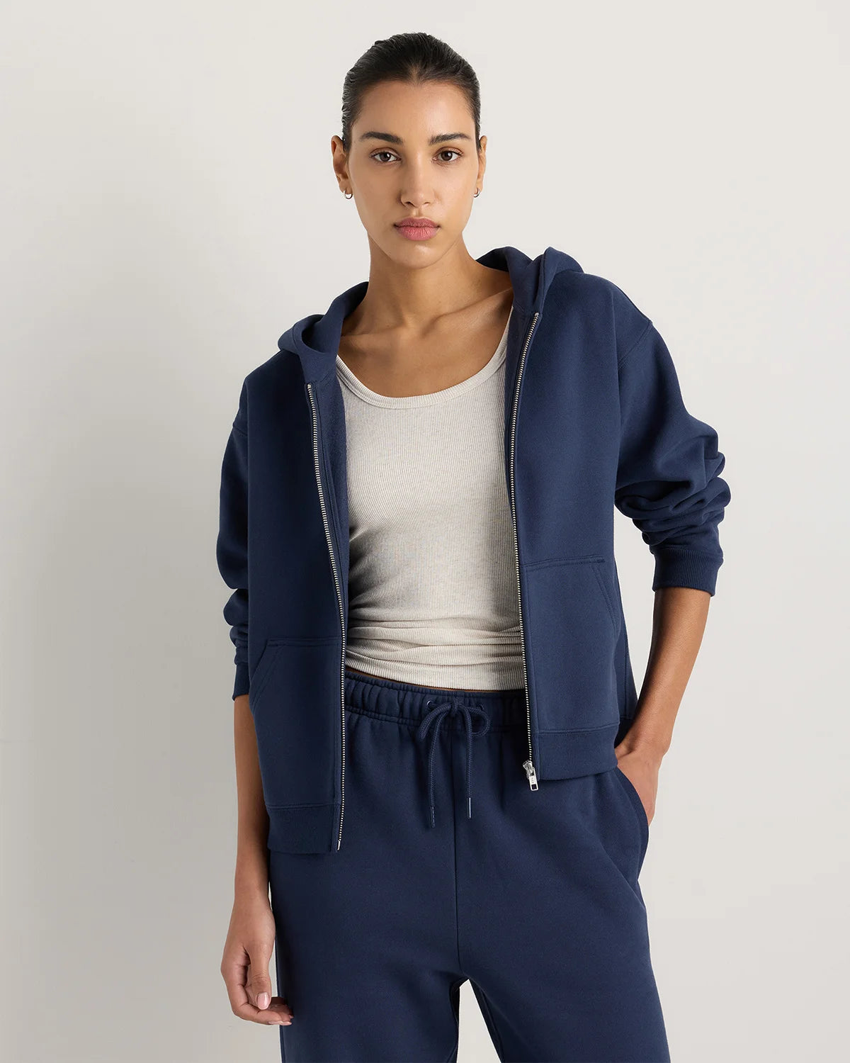 Everyday Fleece Full-Zip Hoodie - XS / Coastal Sage Secondary image
