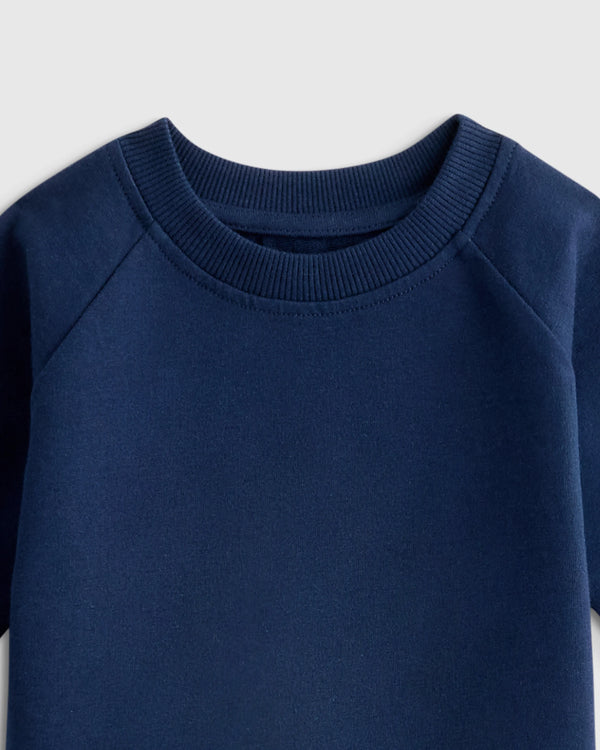 Organic Cotton French Terry Crew Neck Sweatshirt - 3-6M / Blue Stars