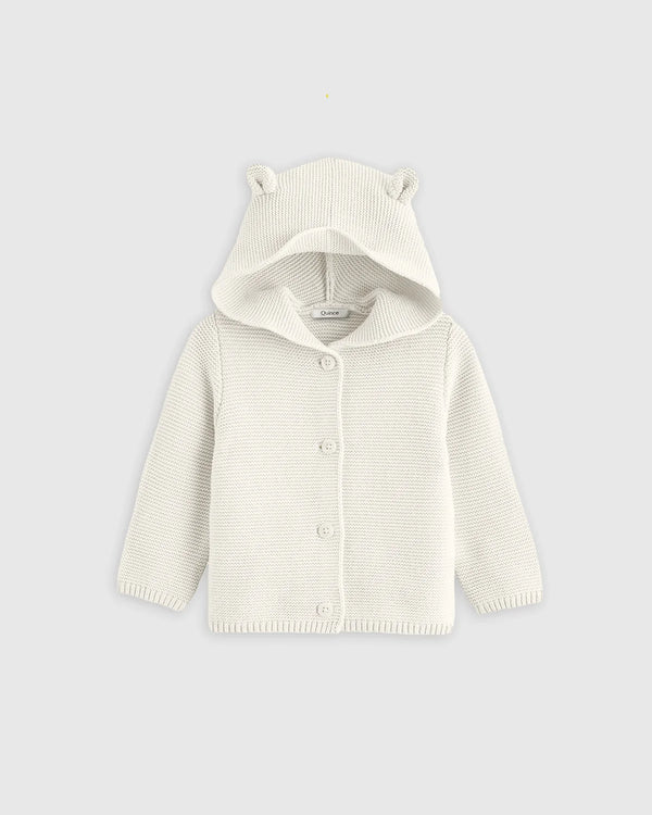 100% Organic Cotton Sweater Set - 0-3M / Ivory
