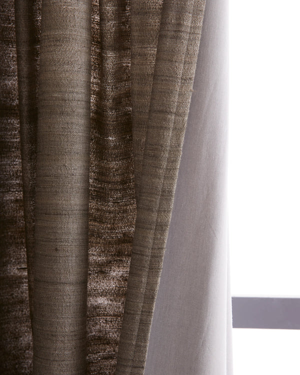 Raw Silk Curtain - Single Panel - 48x84 / Ivory