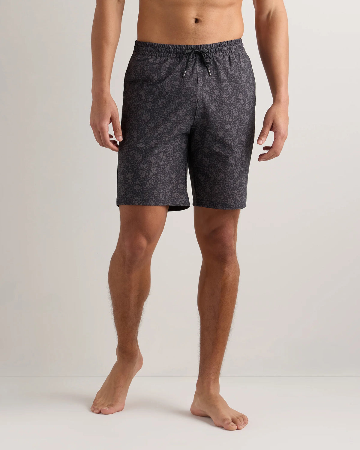 Italian Swim Trunks - 9" - S / Navy Palms