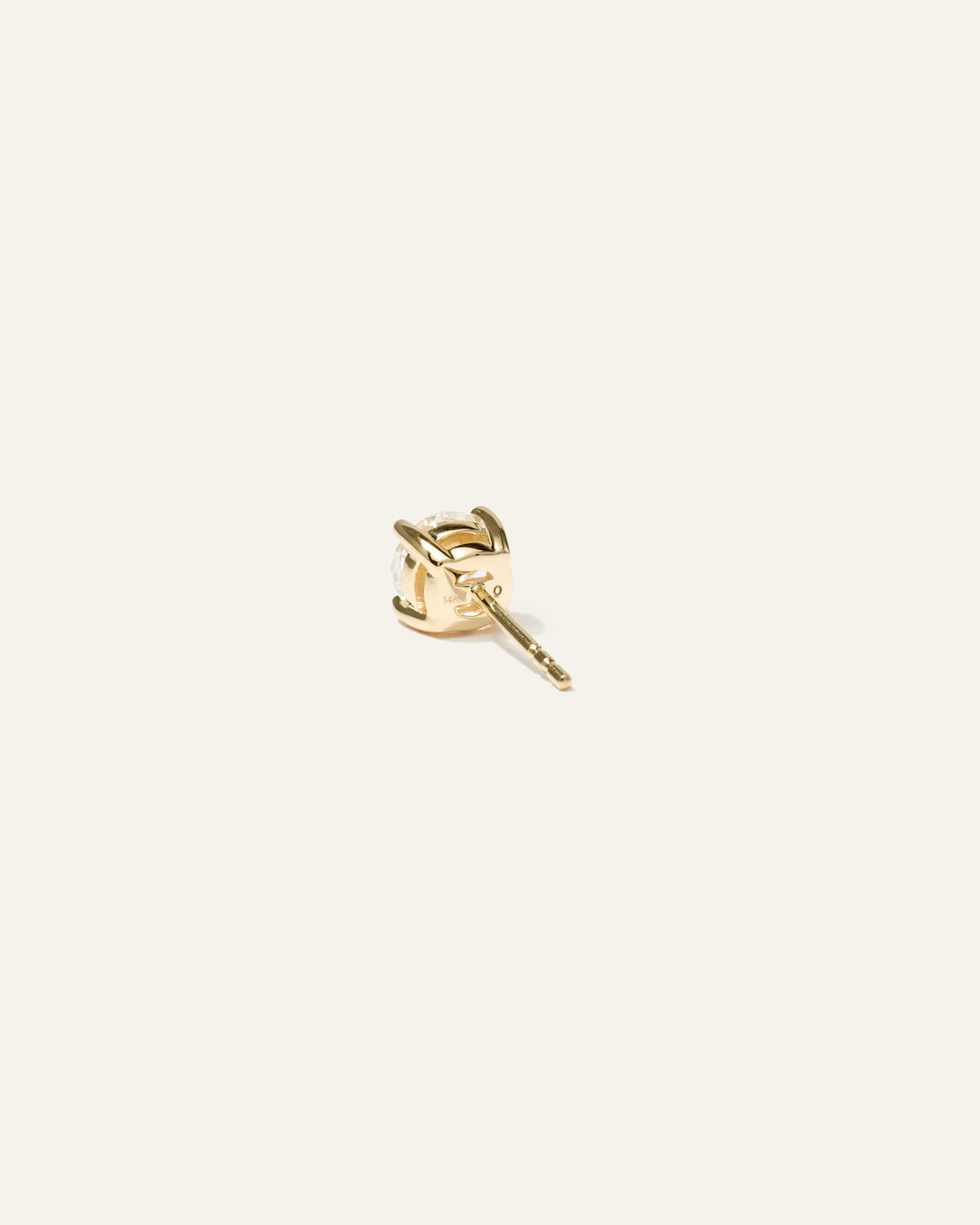 14K Gold Lab Grown Diamond Four-Prong Solitaire Studs - 1.5ctw - One Size / Yellow Gold