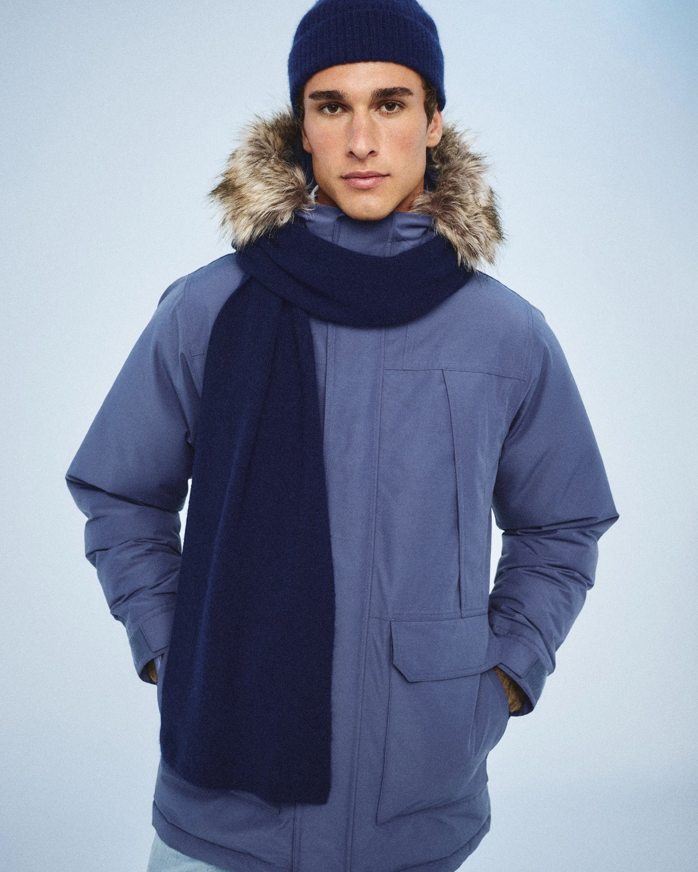 Responsible Down Hooded Parka - S / Storm Blue Secondary image