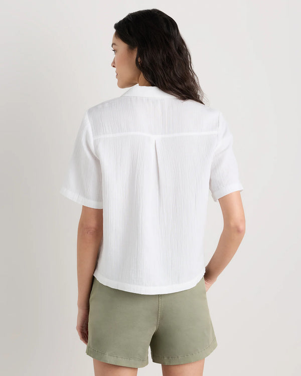 100% Organic Cotton Gauze Short Sleeve Shirt - XS / Amaranth Pink