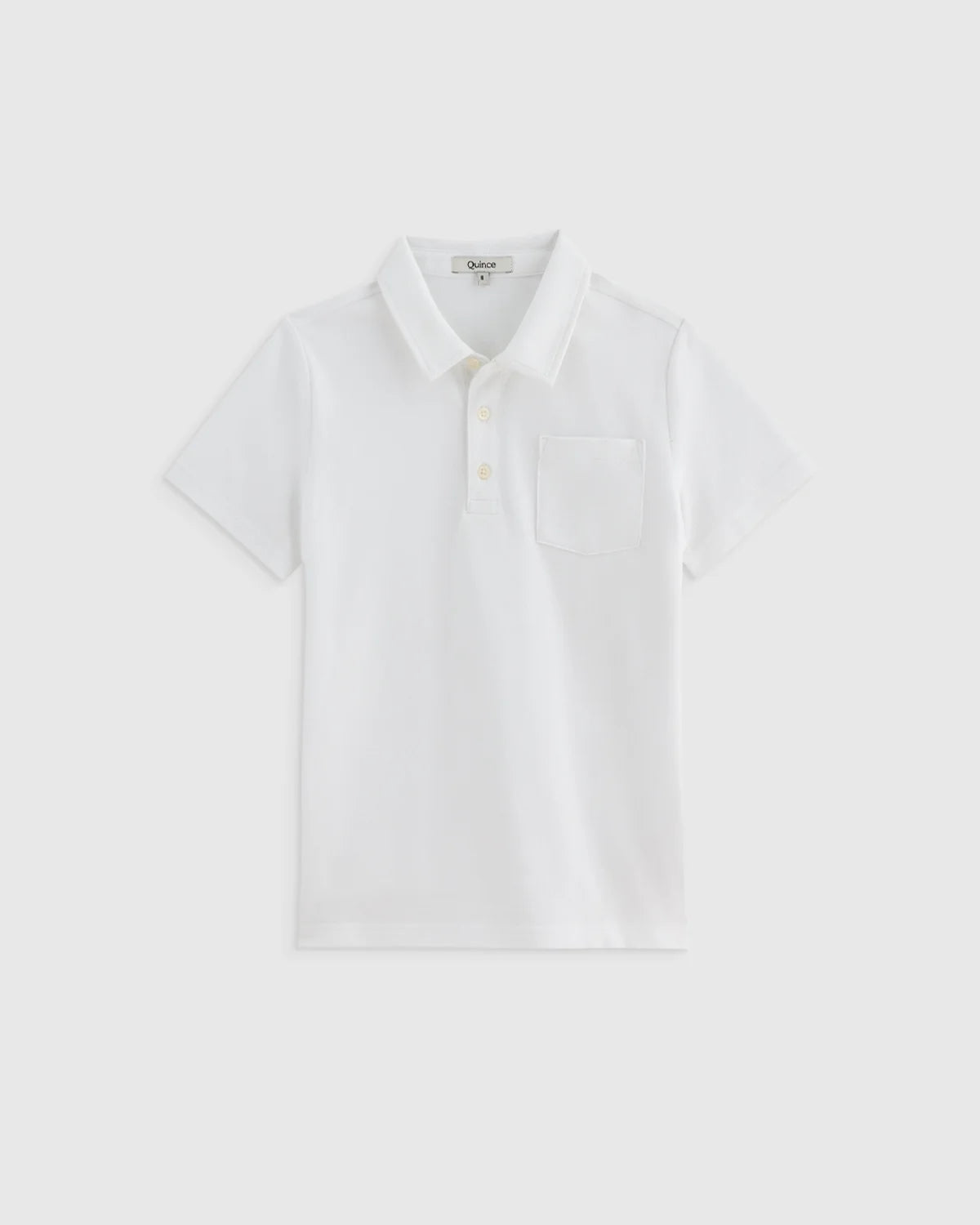 Organic Cotton Short Sleeve Pique Polo - 6 / White Main image