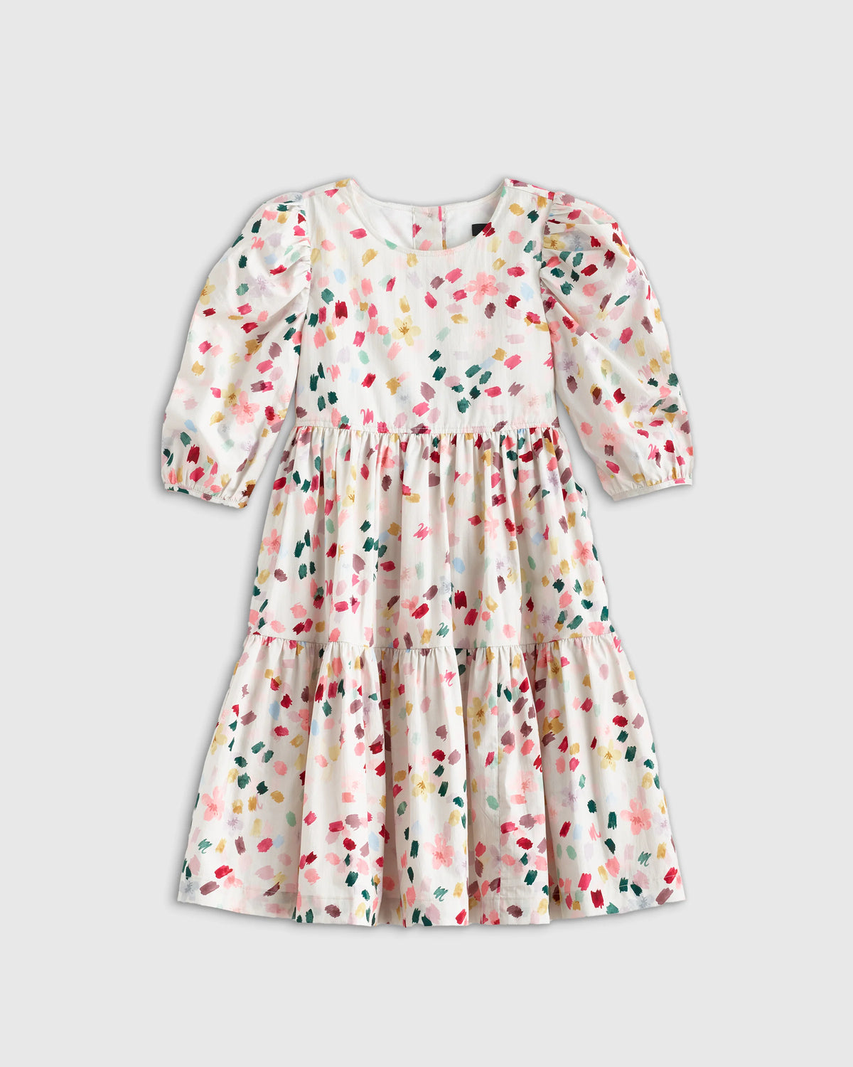100% Cotton Poplin Puff Sleeve Dress - 12 / Confetti Dot Main image