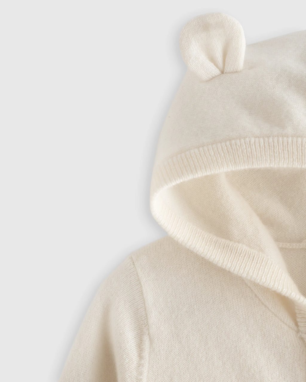 Washable Cashmere Hooded Cardigan - 0-3M / Oatmeal