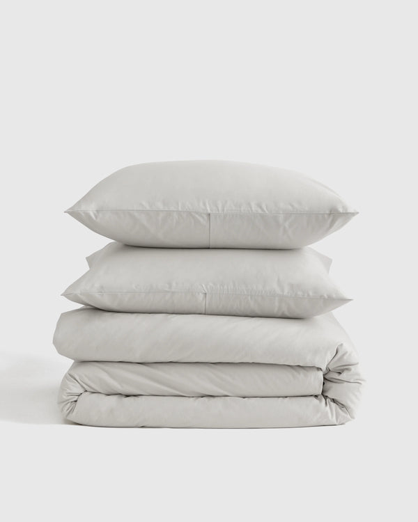 Organic Brushed Cotton Duvet Cover Set - Twin / Toffee