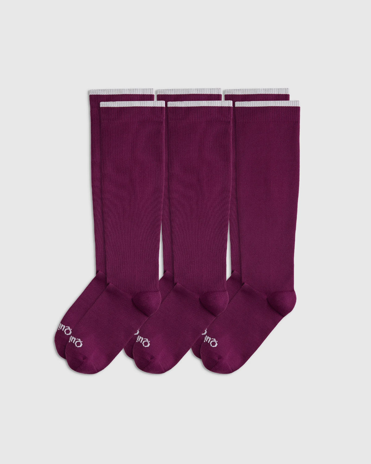 Recycled Nylon Compression Sock (3-pack) - S / Wineberry Main image