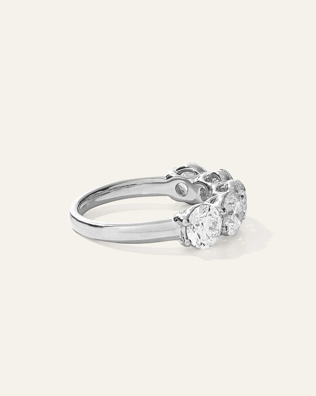Lab Grown Diamond Five Stone Band - 4 / Yellow Gold