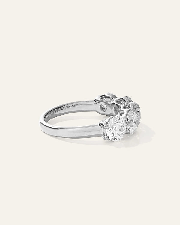 Lab Grown Diamond Five Stone Band - 4 / Yellow Gold
