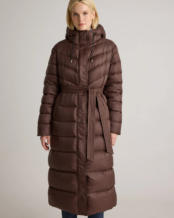 Responsible Down Belted Puffer Maxi Coat - XS / Morel Grey