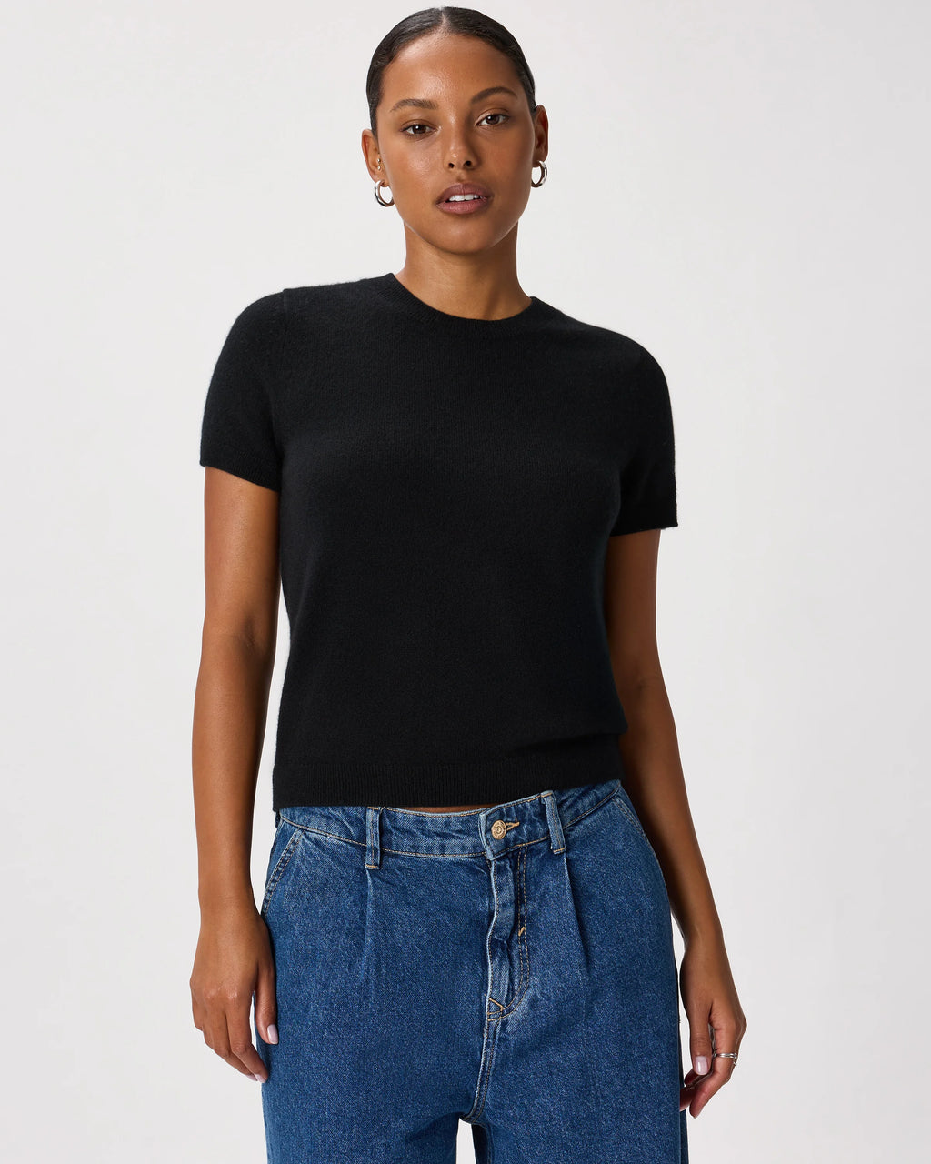Mongolian Cashmere Tee - XS / Pale Custard Yellow