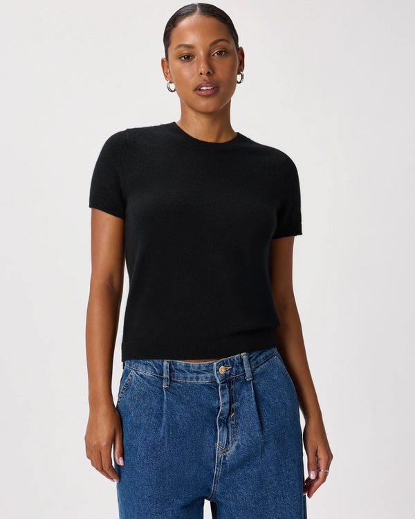 Mongolian Cashmere Tee - XS / Pale Custard Yellow