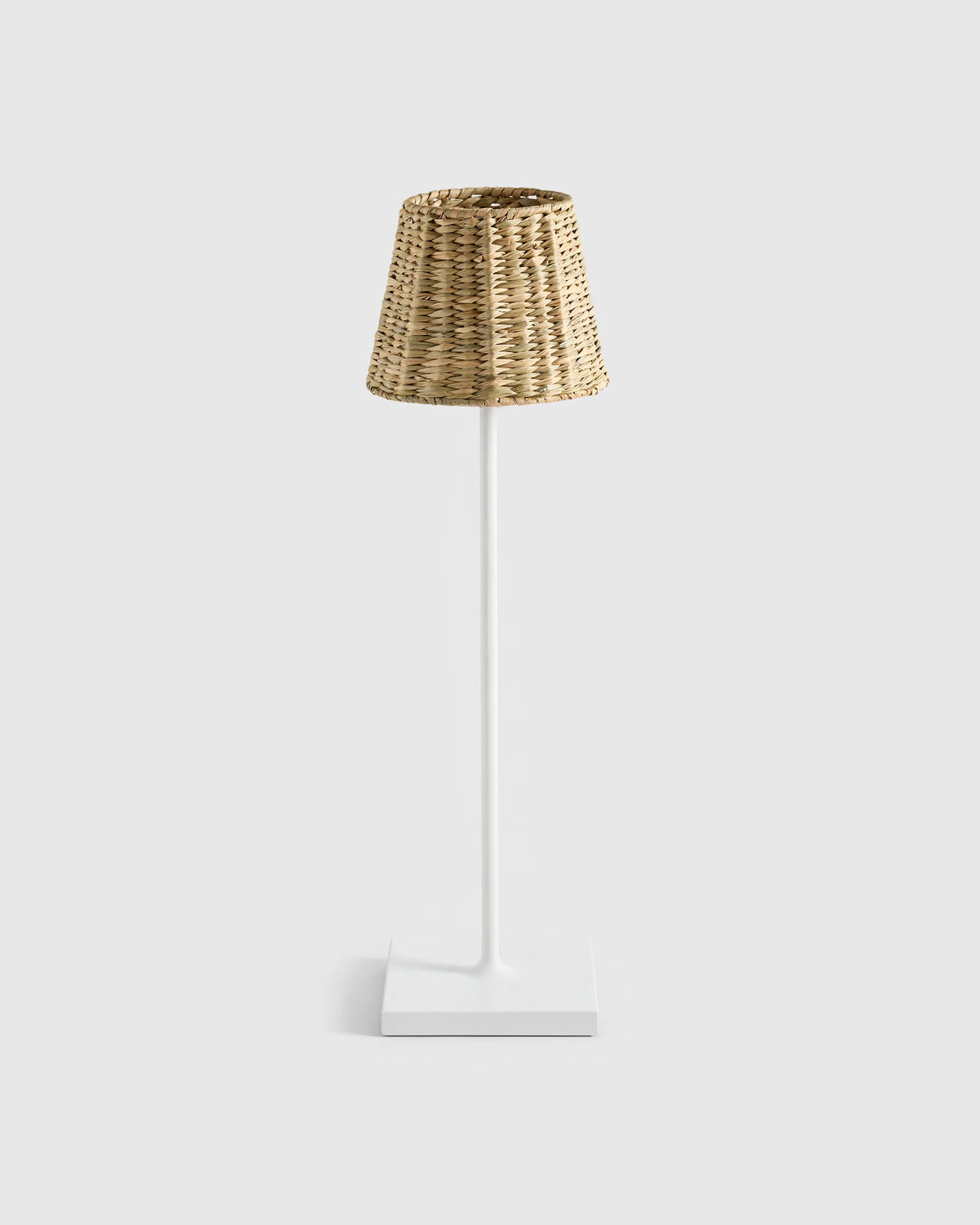 Poldina Pro Rechargeable Table Lamp with Seagrass Shade by Zafferano - Regular / White Main image