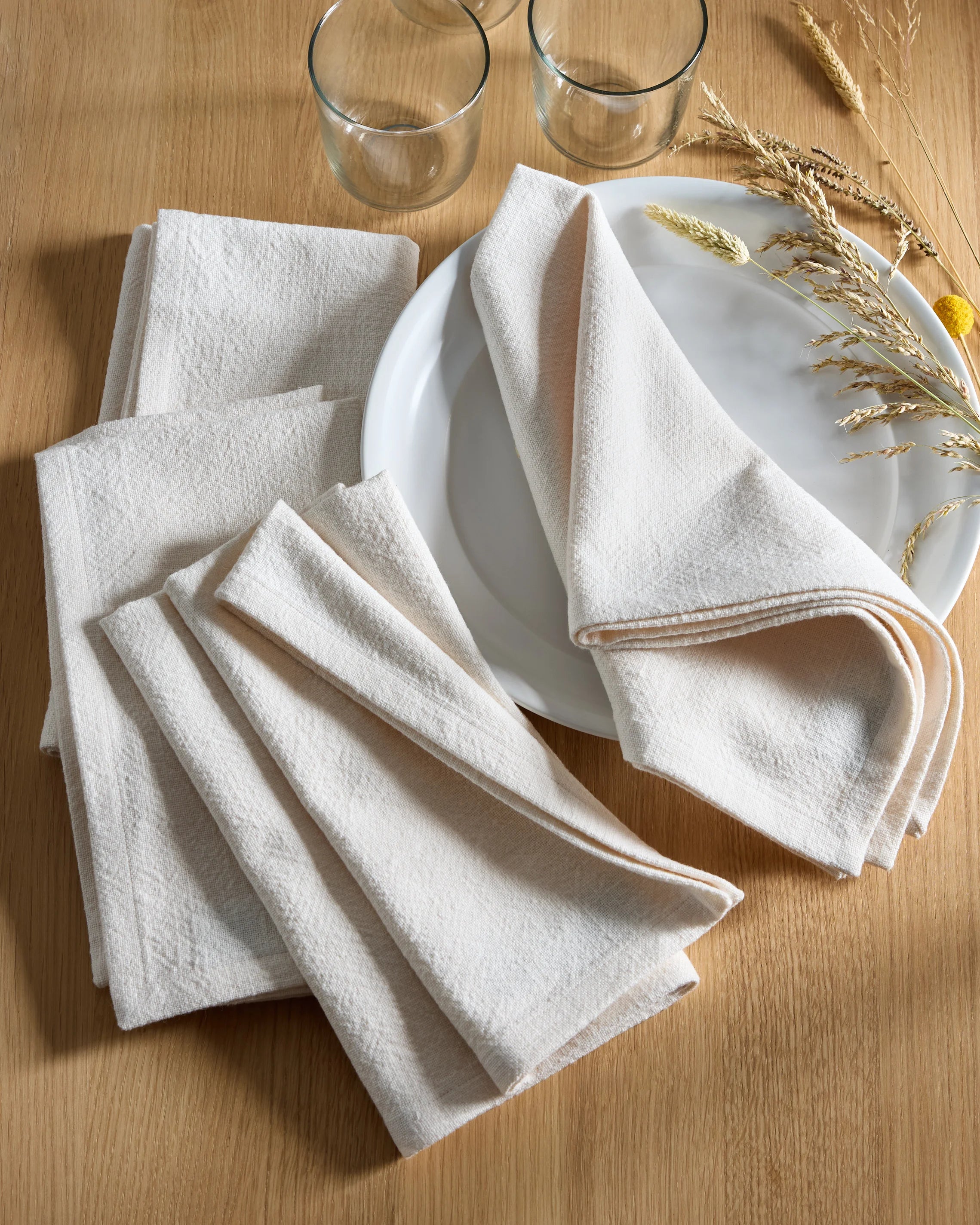 Organic Cotton Napkins - One Size / Warm White Secondary image