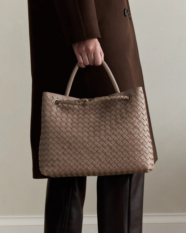 Romy Handwoven Satchel - One Size / Cognac