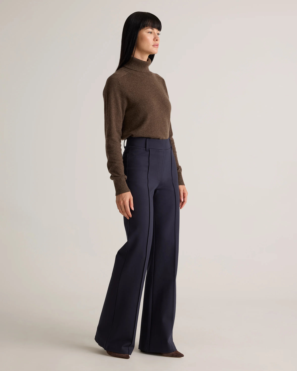 Ultra-Stretch Ponte Flare Leg Pants - XS / Charcoal
