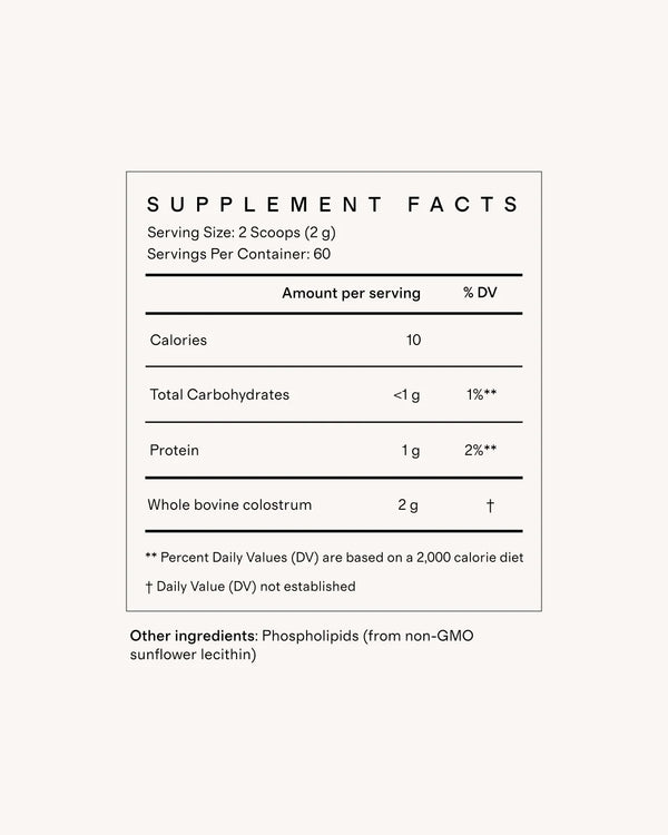 Grass-Fed Whole Colostrum - 60 Servings / No Color