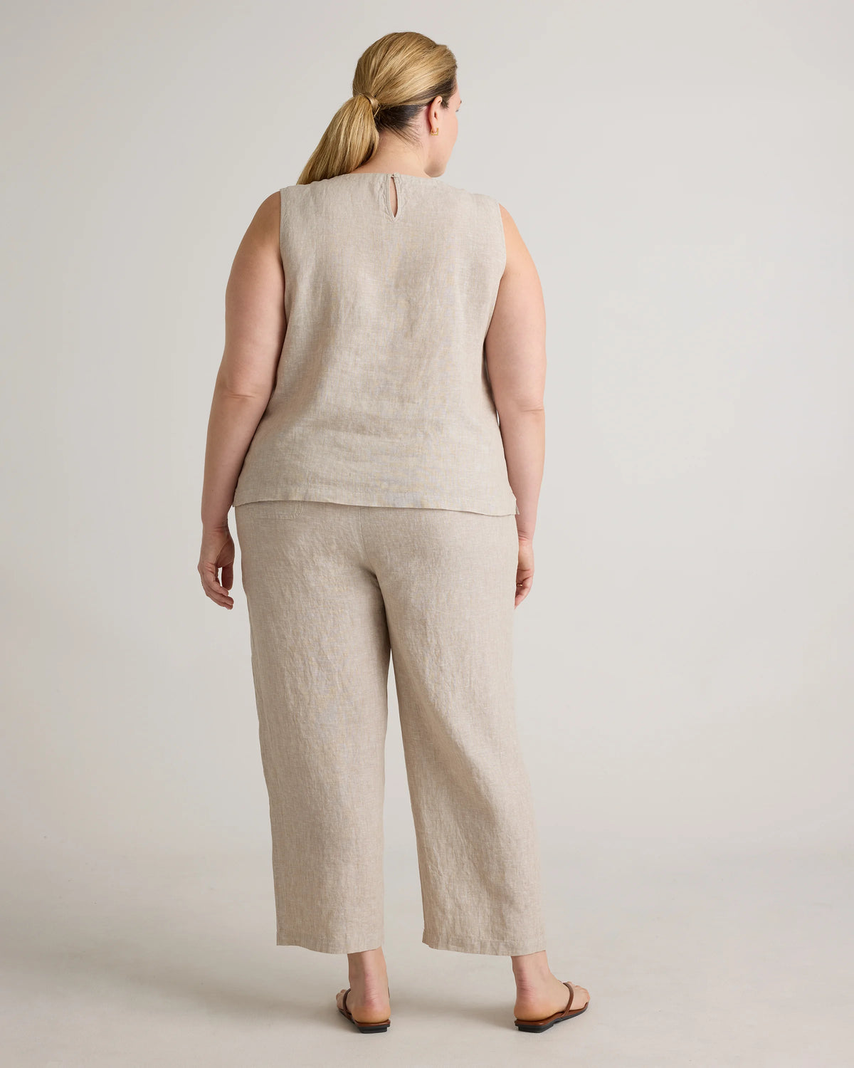 100% European Linen Pants - 1X / Bayberry Olive