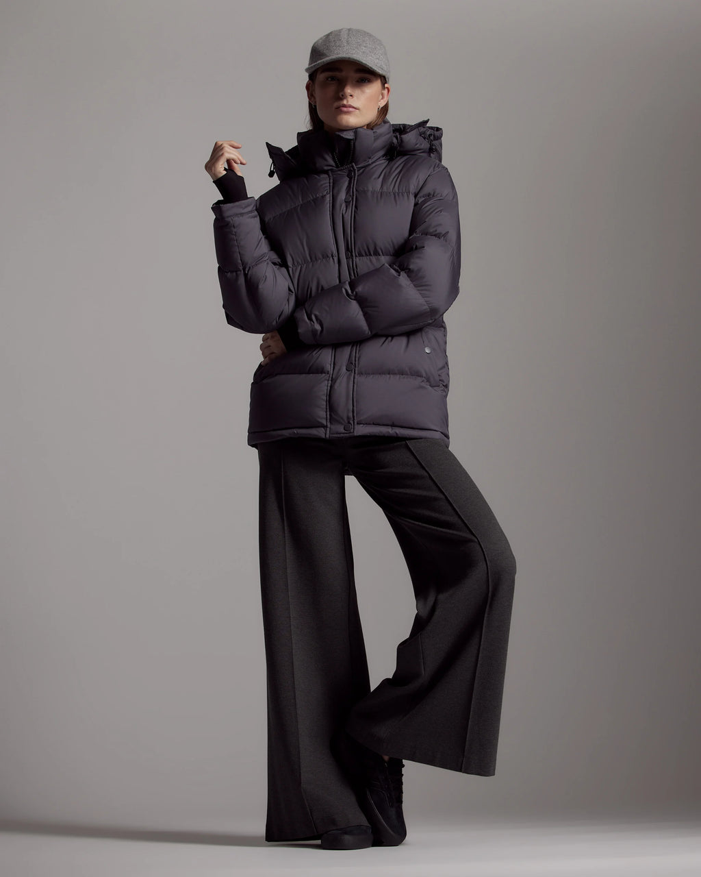 Ultra-Stretch Ponte Super Wide Leg Pants - XS / Black