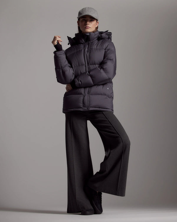 Ultra-Stretch Ponte Super Wide Leg Pants - XS / Black