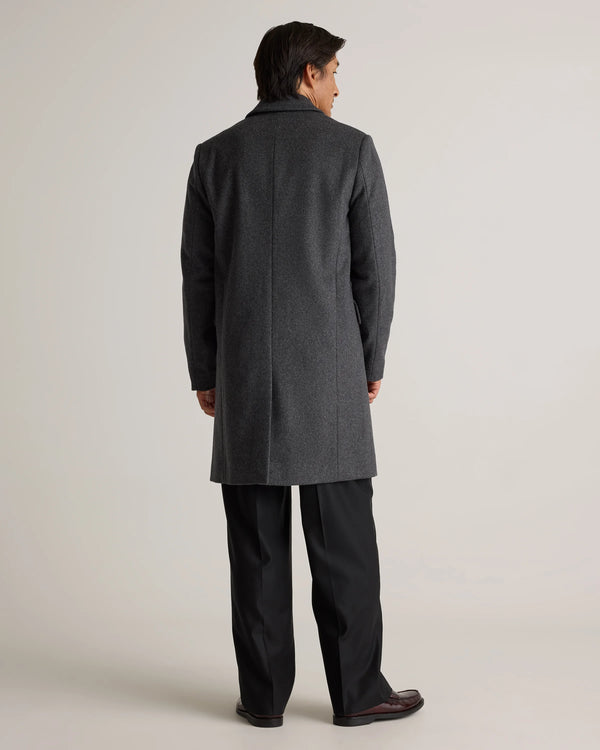 Italian Wool Overcoat - S / Heather Charcoal