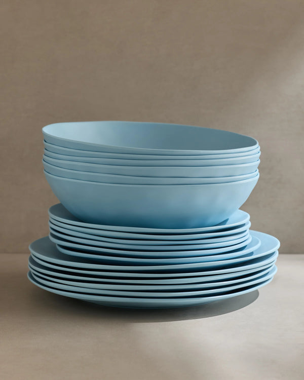 Outdoor Melamine 18pc Dinnerware Set - One Size / Mint Green