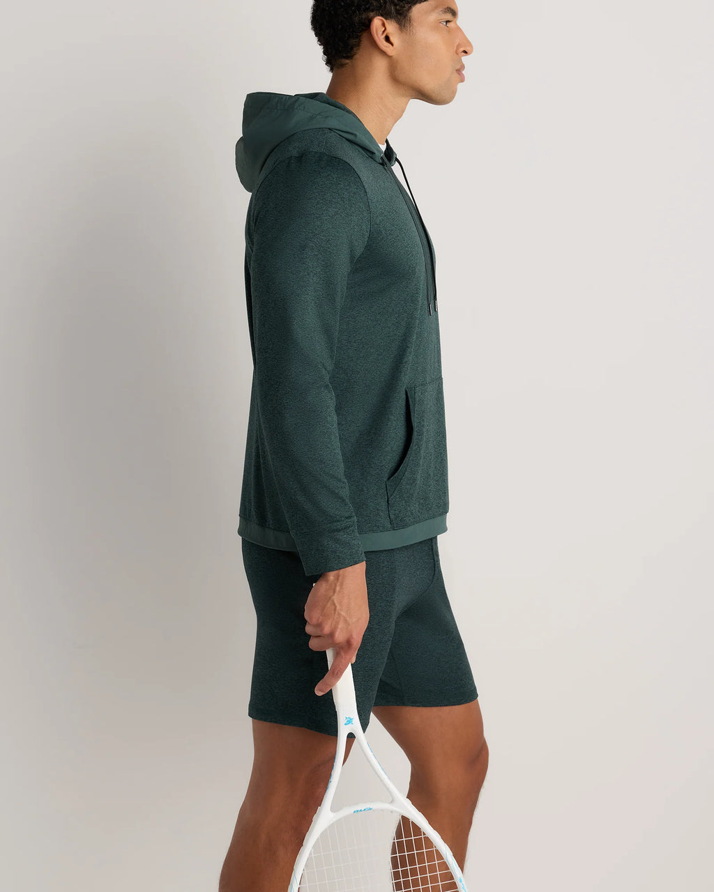 Flowknit Performance Hybrid Pullover Hoodie - S / Heather Green
