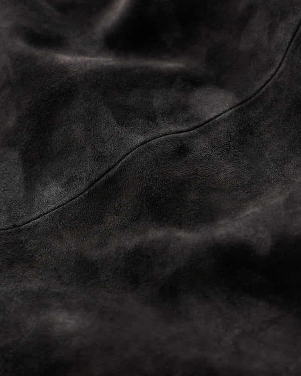 100% Suede Harrington Jacket - S / True Black